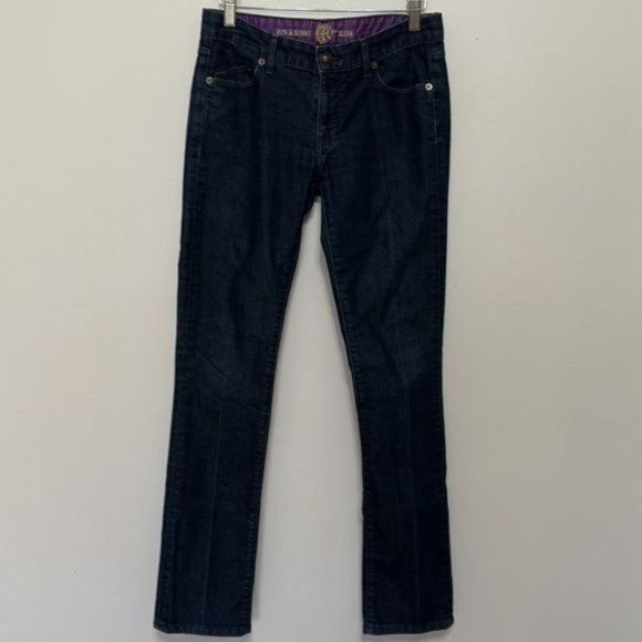 Rich & Skinny Sleek Straight Leg Rinse Jeans Size 27 - Picture 1 of 8